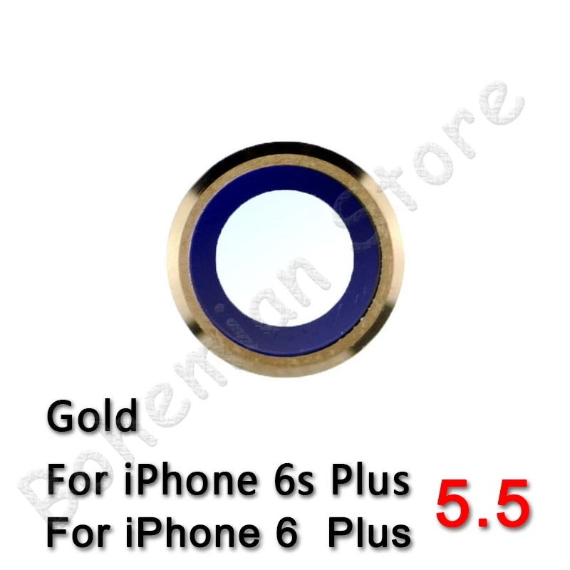 Для iPhone 6 6s Plus сапфировый Кристалл задняя камера стекло объектив кольцо Крышка оригинальные запасные части - Цвет: 6s Plus Gold