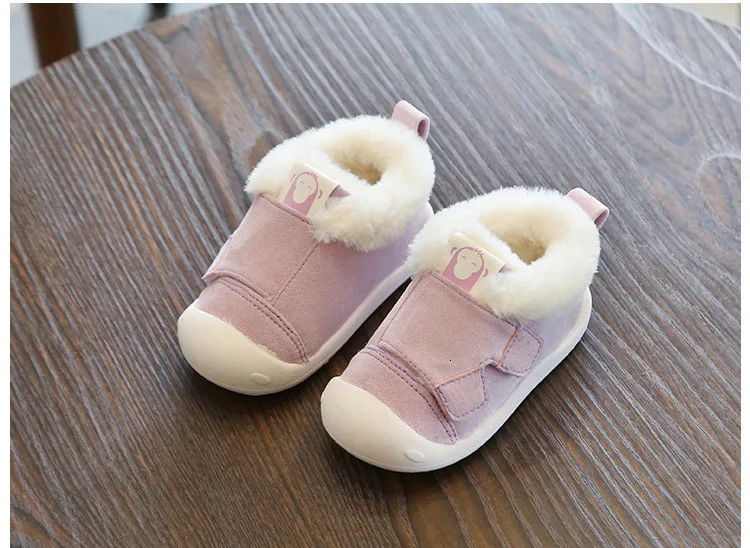 Детская зимняя обувь; Новинка; детская хлопковая обувь; бархатная обувь для малышей; обувь для малышей с мягкой подошвой; волшебная обувь для первых шагов