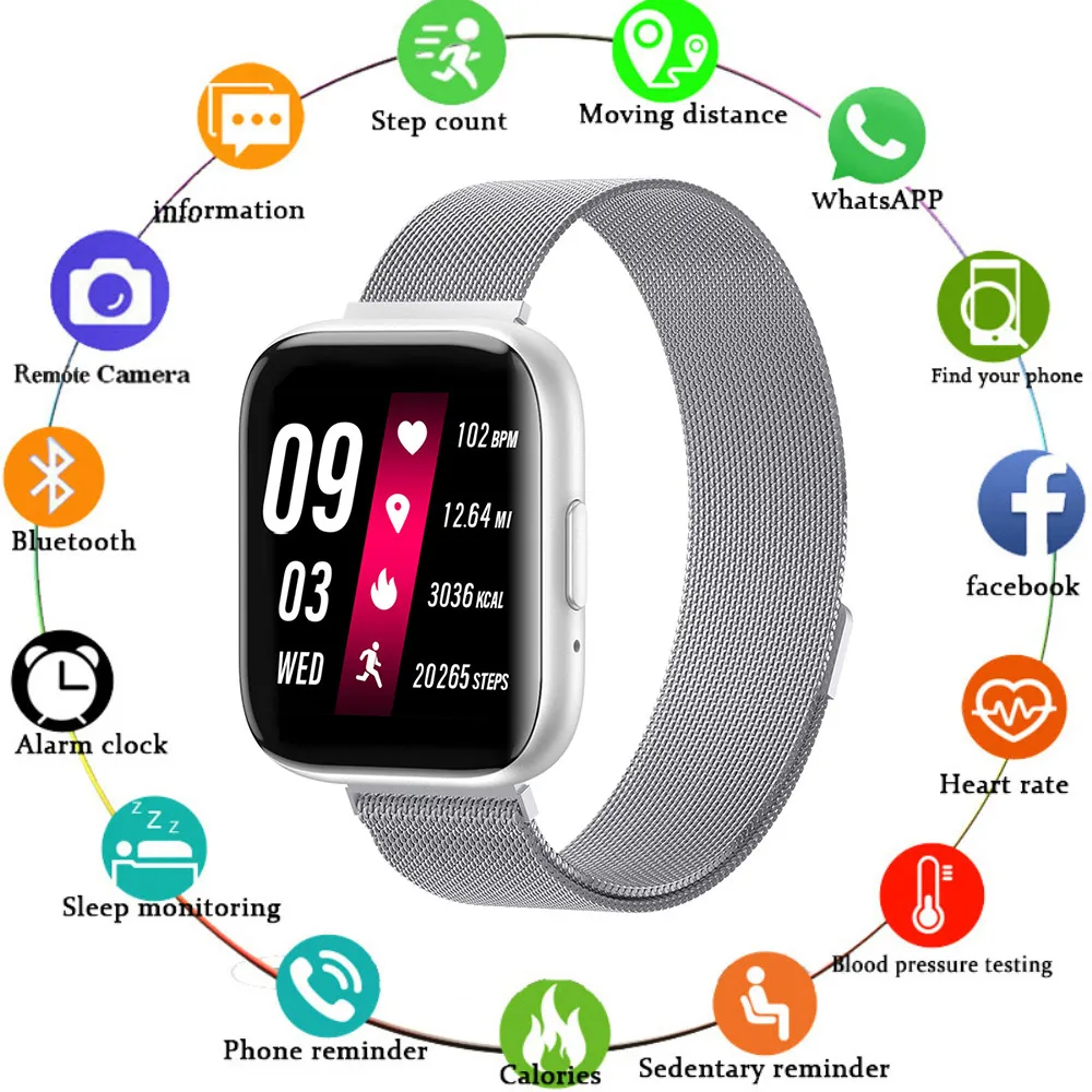 

T99 Smart Watch Men IP4 Waterproof Bluetooth Call Full Fitness Tracker Blood Pressure Sport Smart Watches 1.78Inch for Women Men