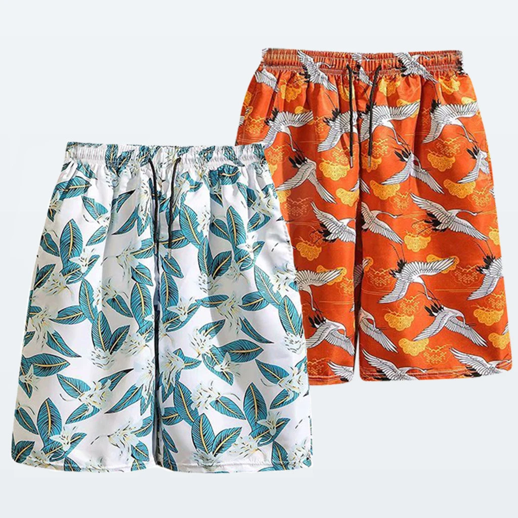 Pantalones cortos estampados de alta calidad hombre, pantalones de playa para traje de baño Casual Hawaiano, pantalón corto para natación playa piscina playa Party3.10|Pantalones cortos de senderismo| -