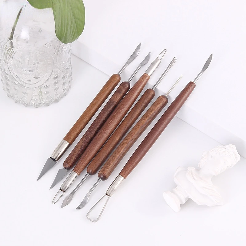 Family Multifunction 5pcs Wood Pottery Clay Plasticine Sculpture Ceramics  Molding Tool Potters Rib Perfect - Pottery & Ceramics Tools - AliExpress