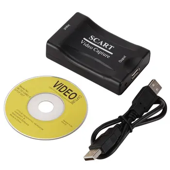 

USB2.0 SCART Capture Card With File Conversion Function Game Video Live Broadcast For Ps4 OBS Live Record Box