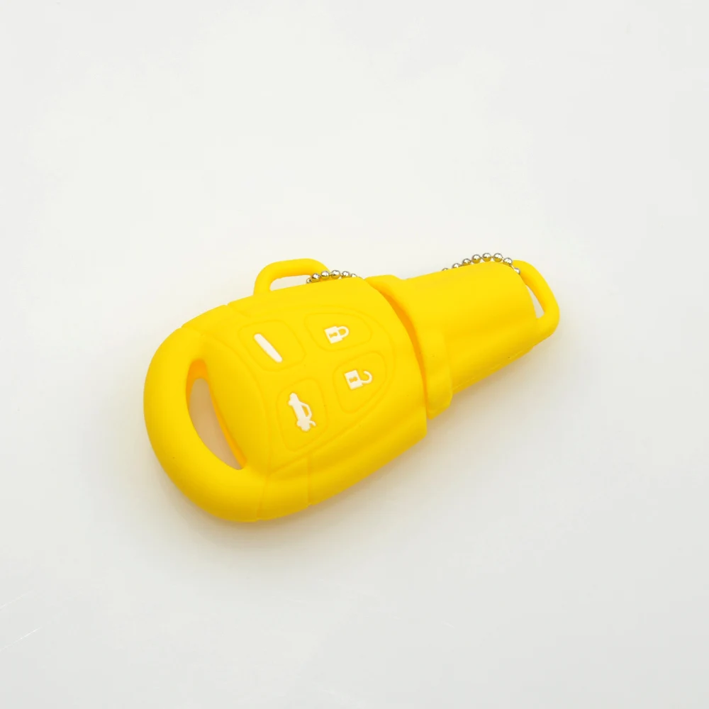 Keyforkesscustodia protettiva per custodia in Silicone per auto a 4 pulsanti in gomma per SAAB 93 95 9-3 9-5 sostituzione della copertura del telecomando Fob Shell rosa rosso - Hc75ac1f13bfd49bfaf2fc78b75f71953V