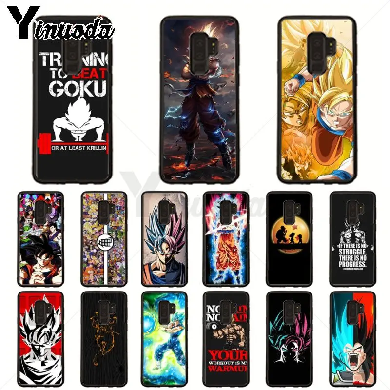 Super Saiyan Dragon Ball Silikon Lembut Hitam Ponsel Case untuk Samsung Galaxy S10plus S9 S8plus S10E A10 A70 A50 Kasus Ponsel