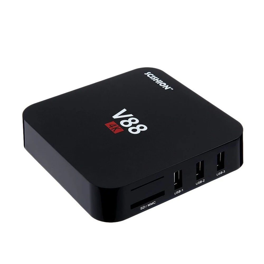 V88 Android iptv-приставка Android 7,1 OS 1 Гб ram 8 Гб RK3229 четырехъядерный 1080P WiFi HDMI Smart TV BOX медиаплеер телеприставка