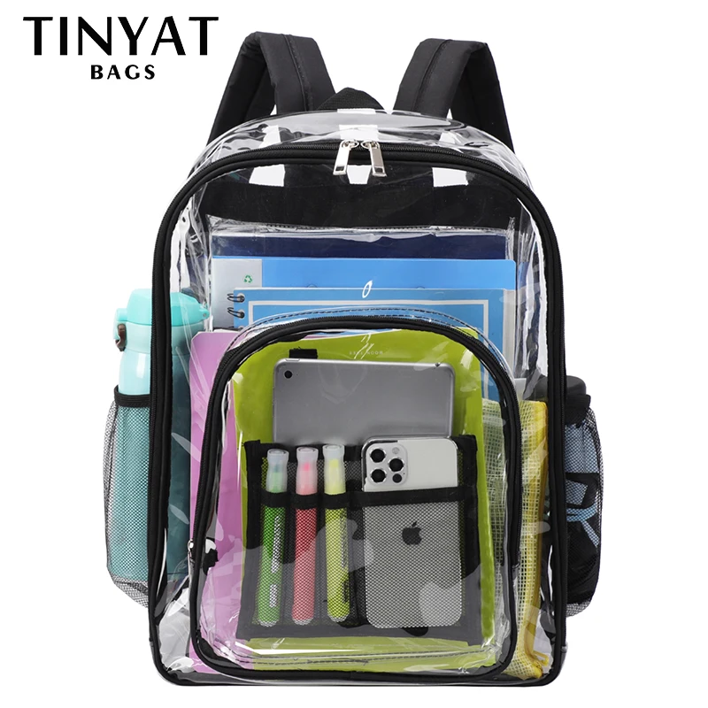 TINTAT zaino trasparente resistente zaino scuola trasparente da donna  tasche multiple impermeabili borse grandi studente Mochila adolescenti -  AliExpress