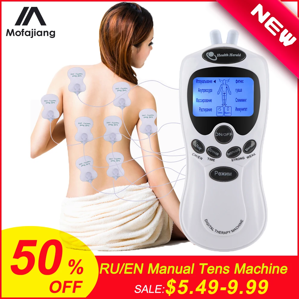 

8 Modes Electronic Pulse Massager Tens EMS Machine Massager Body Massage EMS Therapy Device Electric Pulse Muscle Stimulator