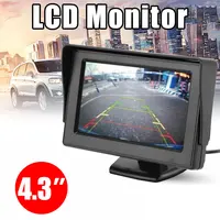 Vehemo авто монитор DC 12V 2 канала Smart автомобильный монитор Автомобильный Обратный заднего вида Камера ЖК-дисплей монитор 4,3 дюймов Экран