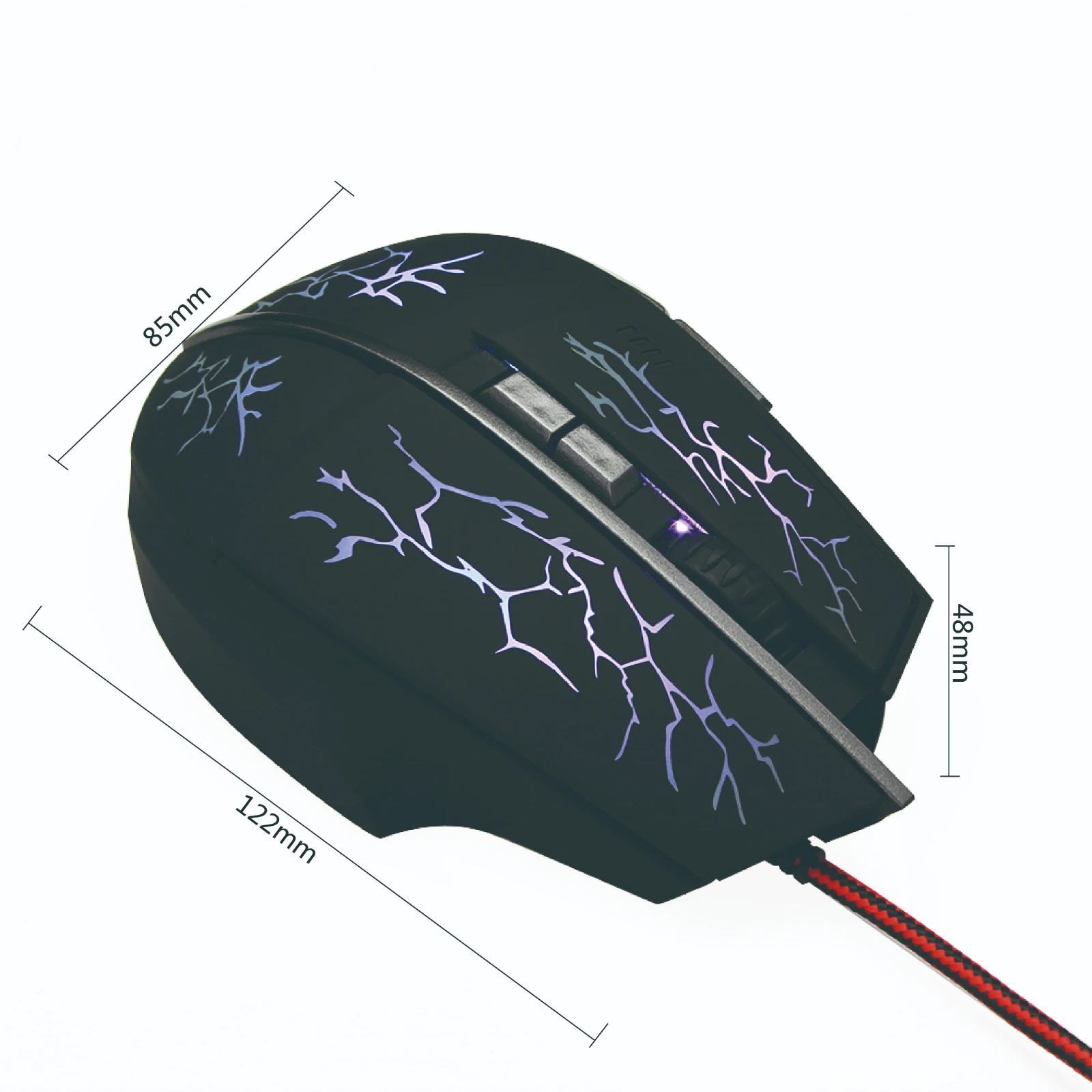 Проводная игровая мышь эргономичная RGB макро 1600DPI 6D подсветка светодиодный