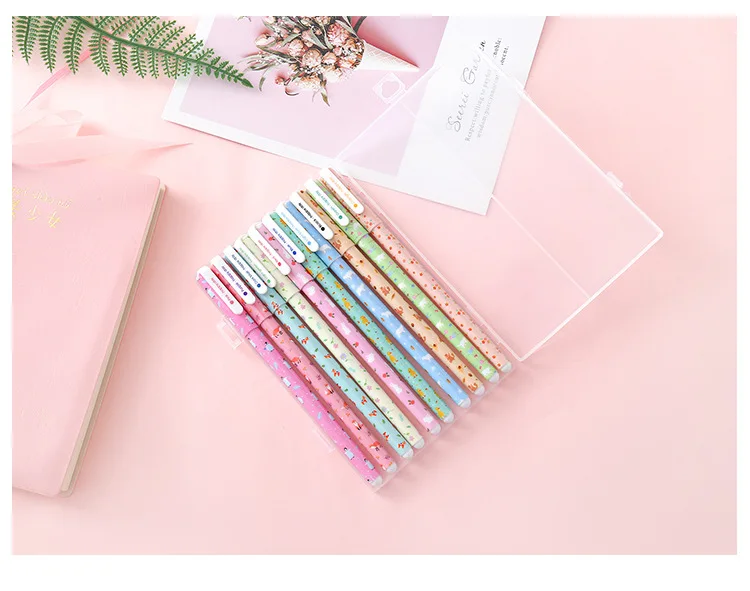 10 unids kawaii flor colorida cancilleria гелевый материал Материал escolar oficina papelerina papelaria canetas coloridas color