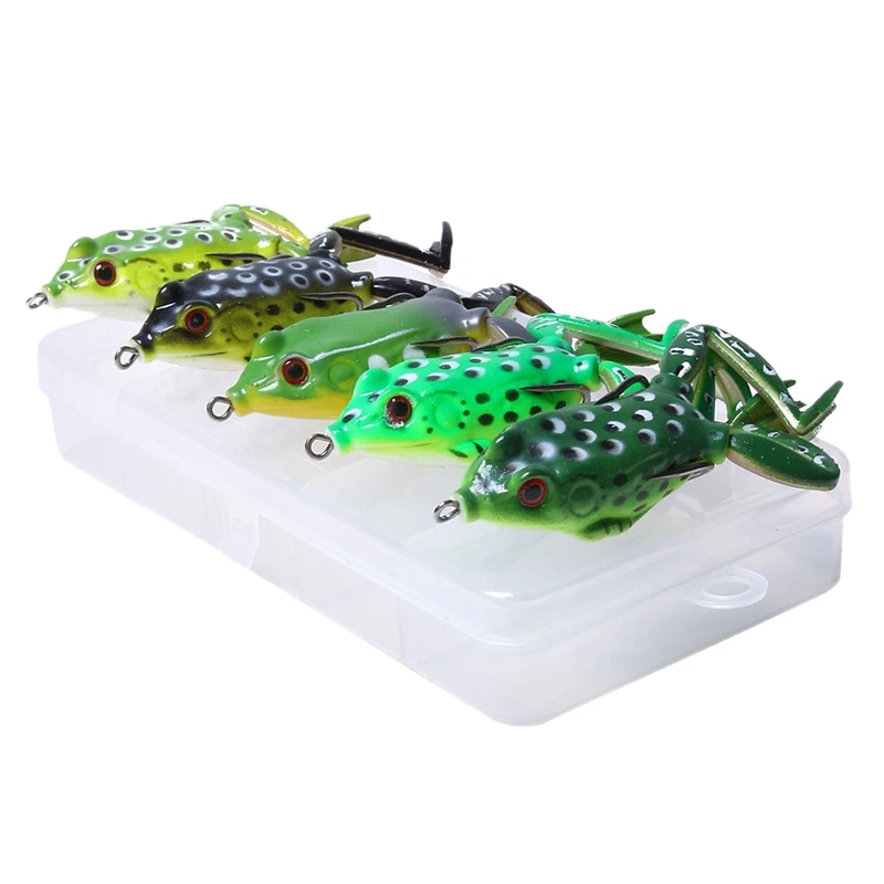 

Lifelike Imitation Frog Rubber Soft Bait Artificial 3D Eyes Sharp Hook Frog Lure Bait Fishing Tackle