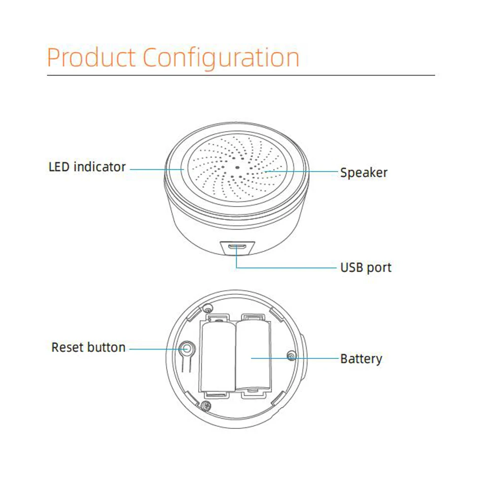 Tuya Zigbee Smart Siren Alarm With temperature and Humidity Sensor Works With TUYA Smart Hub burglar alarm keypad