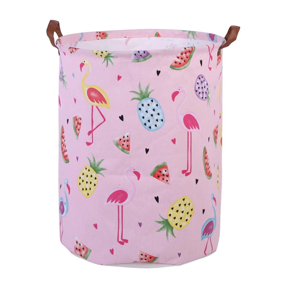 40x50cm Folding Laundry Basket Round Storage Bin Bag Large Hamper Collapsible Clothes Toy Holder Bucket Organizer Large Capacity - Цвет: D 6