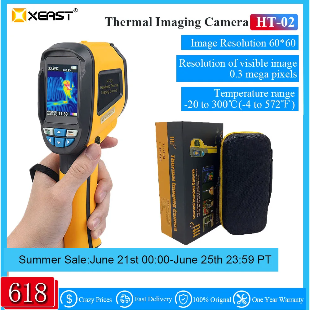 Горячая Распродажа HT-02 портативная тепловизионная камера Портативный ИК