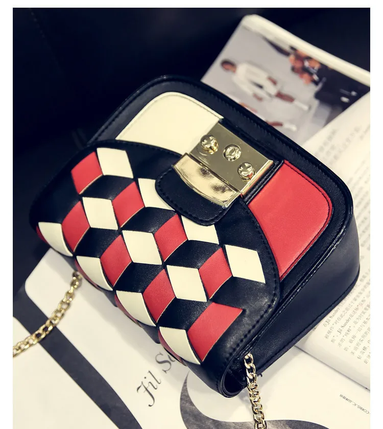 

2017 New Style Spring Shoulder Bag Simple Chain Mini Small Bag Korean-style bai da xiao Square Bag Single-shoulder Bag for Women
