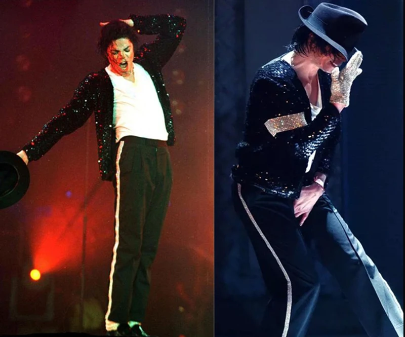 Michael Jackson Costume Jackson imitates clothing Billy King MJ dance  performance suit Cosplay stage performance Bar Nightclub