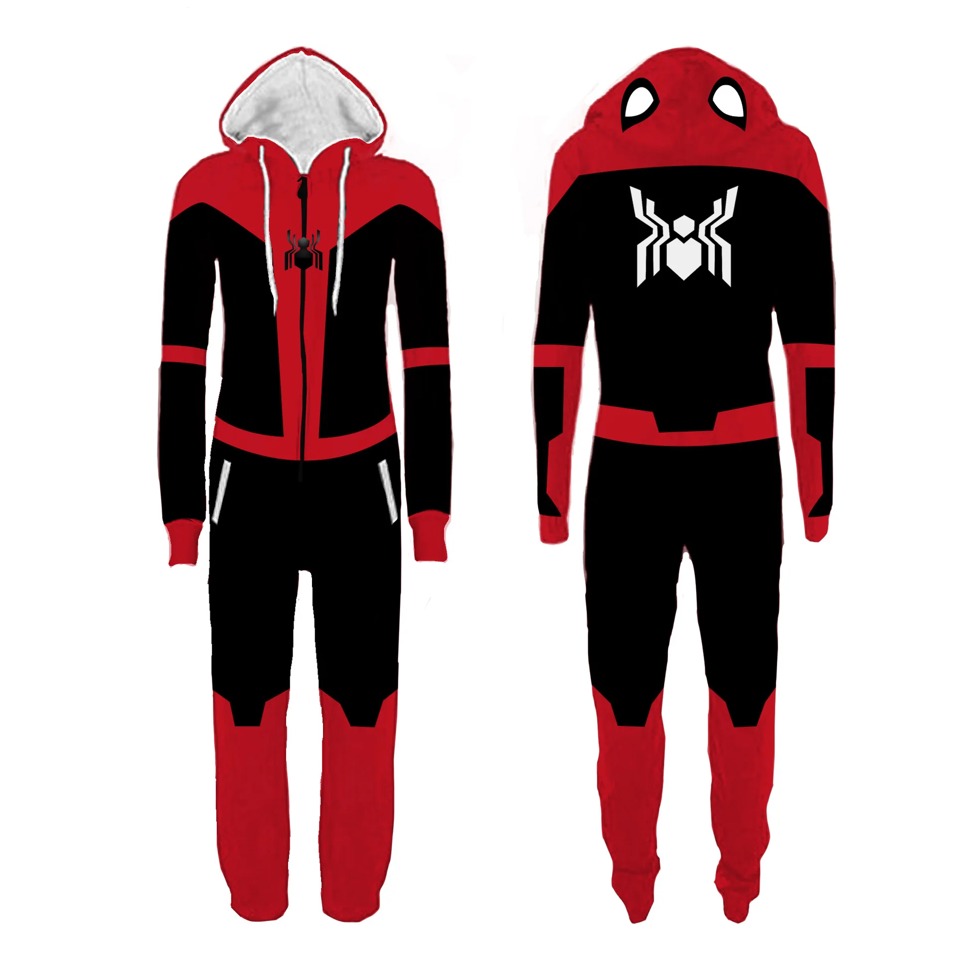 Free shipping woman and man's Spider-Man:Homecoming pajamas The Flash bedgown deadpool nightgown home clothes jumpsuit JQ-2623