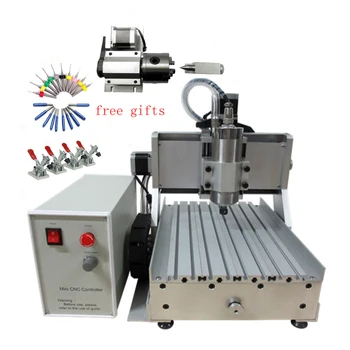 

CNC router mini cnc milling machine 800W water cooling spindle 4 axis lathe assembled engraver ER11