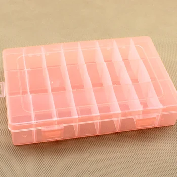 

5Pcs 24 Grids Detachable Plastic Storage Box with Cover Creative Hardware Storage Container Fishing Gear Organizer (Assorted Col