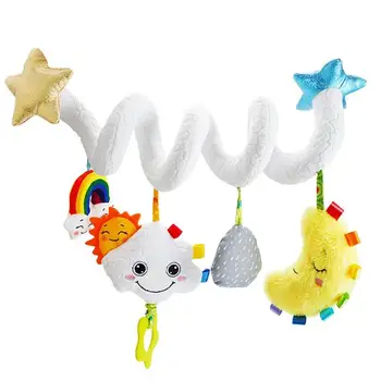 

Delicate Design Baby Stroller Toys Stimulate Visual Development Cute Animals Rattle Crib Developmental Teether Toy