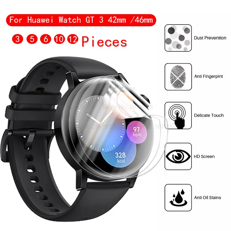 Изогнутые гидрогелевые пленки 9D для часов Huawei Watch GT 3 hauwei GT3 42 46 мм Защита экрана