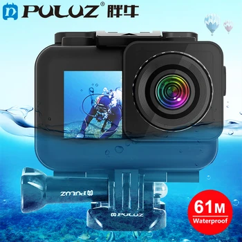 

PULUZ 61m Underwater Waterproof Housing Protective Case with Buckle Basic Mount & Screw for DJI Osmo Action (Black)