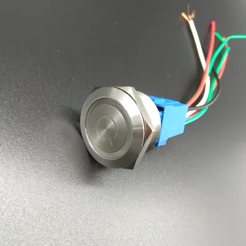 

30mm momentary 1NO1NC electric metal switch with 5V 12V 24V ring +power led