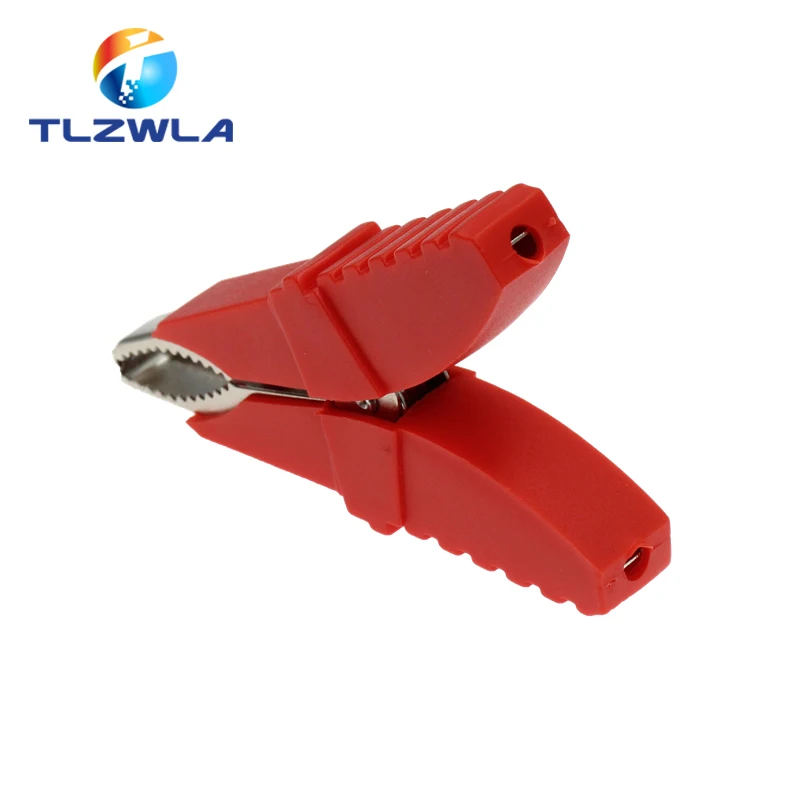 Plastic Handle Test Probe Metal Electrical Alligator Clips Connector Crocodile Clamp Battery Clamps 1Pcs