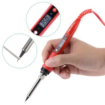 

CN Plug 80W 220V Temperature Adjustable LCD Screen Electric Soldering Iron Welding Tool Welding Solder station Tips kits Tool
