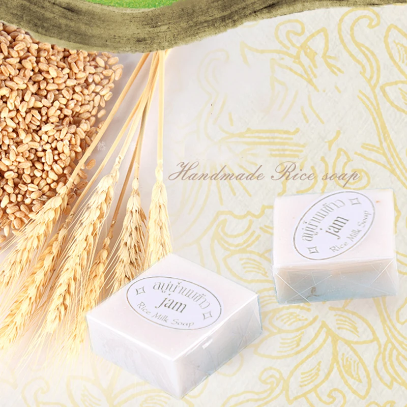 Thailand JAM Rice Milk Soap 65g Handmade Soap Face Body Removal Acne