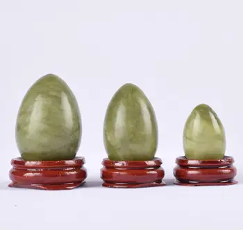 

Jade Yoni Egg Undrilled Natural Stone Yoni Egg Set Healing Massage Ball Women Kegel Muscle Exercise Viginal Massage Health Care