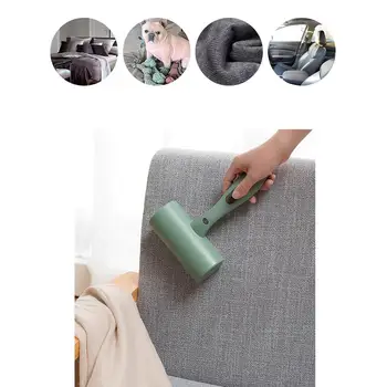 

Sticky Lint Remover Fluff Dust Brush Pet Hair Removal Brush Lint Sticking Roller Household Detachable Handle Sticky Hair Removal