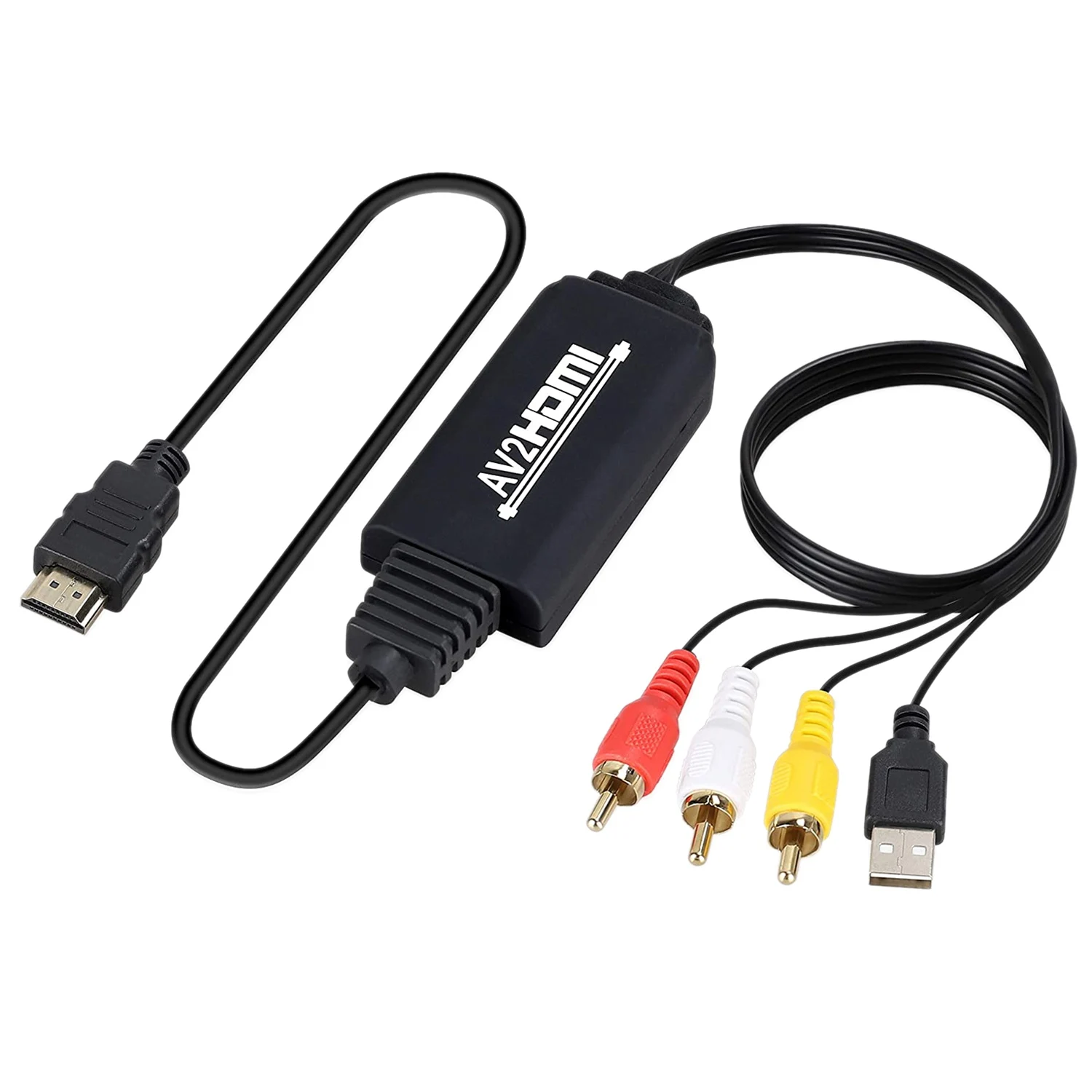 RCA в HDMI конвертер o с USB кабель для зарядки Мини AV 3RCA CVBS композитный к 1080P