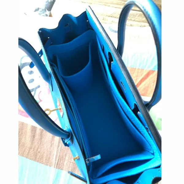 side-zip blue BK25 Подходит для H Bir kins 25 30 35 сумка-Органайзер для макияжа сумка-Органайзер для путешествий внутренняя портативная косметичка оригинальные сумки для организации - Цвет: side-zip blue BK25