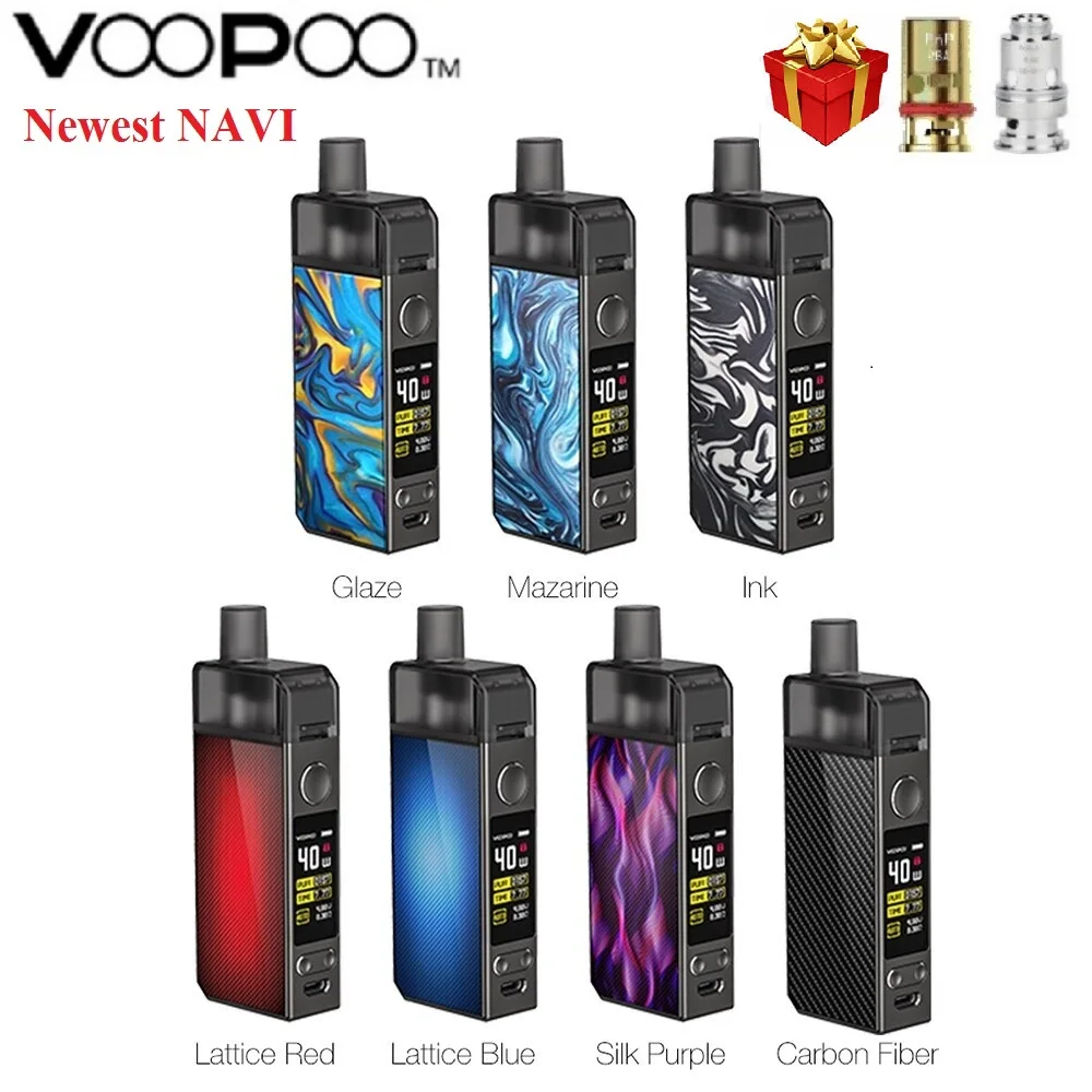 Оригинальный набор VOOPOO NAVI Pod аккумулятор 1500 мА/ч под 3 8 мл катушка RBA Ом PnP Mesh Coil