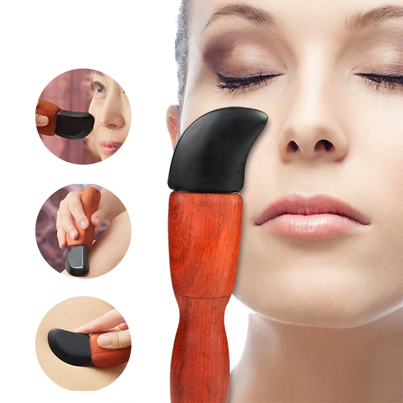 

NEW Stone Needle Electric Facial Guasha Face Massager Heating Anti Cellulite Meridian Massage Wrinkle Remover Health Care Tool