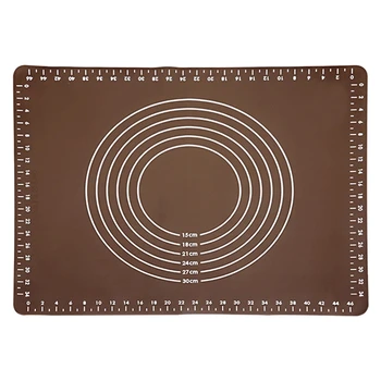 

Coffee Color Silicone Kneading Pad Baking Mat Pizza Dough Flour Non-Stick Rolling Mat Food Non Slip Enamel Kitchen Tools