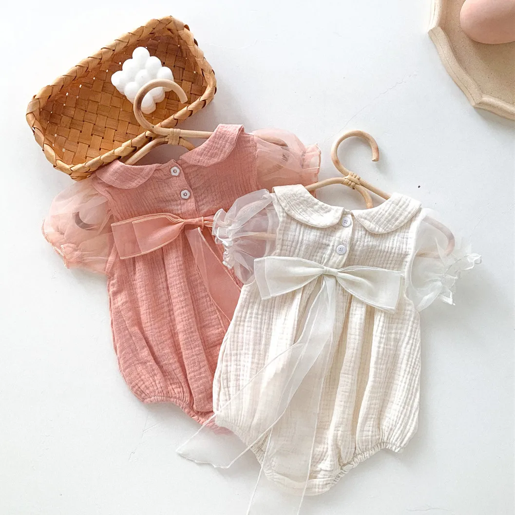 

Ins/корейский стиль; Боди для маленьких девочек; Новинка 2023 года; Летний хлопковый комбинезон принцессы с короткими рукавами; Одежда для альпинизма; Одежда с изображением Луны