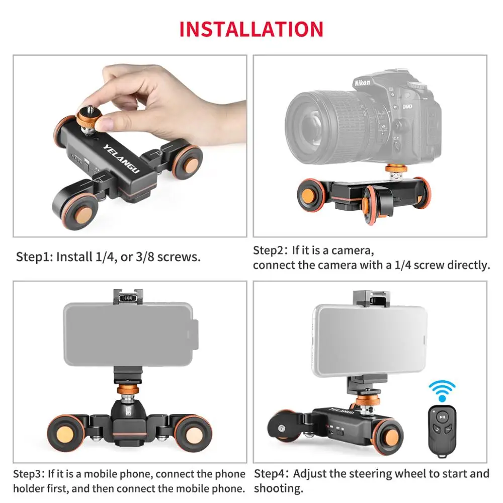 Câmera de Vídeo Slider para Canon Autodolly Motor Elétrico Pista Nikon Sony Dslr Iphone12 13 Xiaomi Yelangu L4x - Image 3