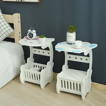 

Minimalist Table Small Coffee Table Living Room Mobile Side Table Furniture Multifunctional Bedroom Bedside Dining Table Lockers