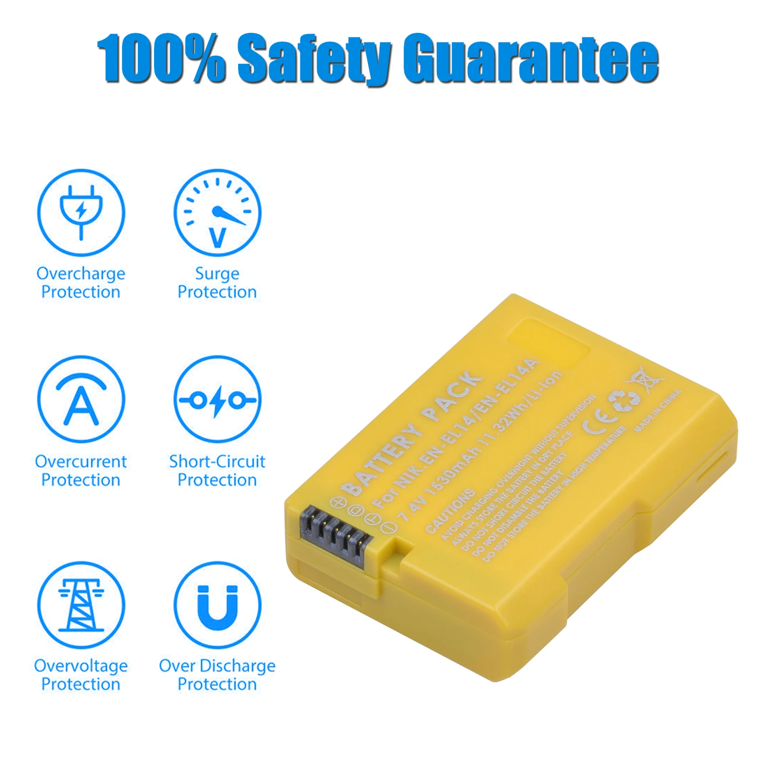 Rechargeable Battery Camera Battery Battery EN-EL14 EN-EL14a For Nikon EN EL14 EL14a DSLR D5300 D5600 D3300 D5200 D3200 D5100 D5500 Coolpix P7000 P7100