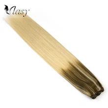 Vlay 22 ''двойные нарисованные человеческие волосы уток 100 г remy волосы на Трессах новейшие Balayage цвет молочного коктейля и корицы салон стиль(China)