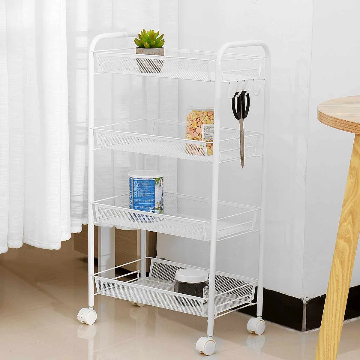  Stainless Shelving Storage Unit Wire Rack Organizer Kitchen Bathroom Countertop Storage Organizer S - 4000531793460