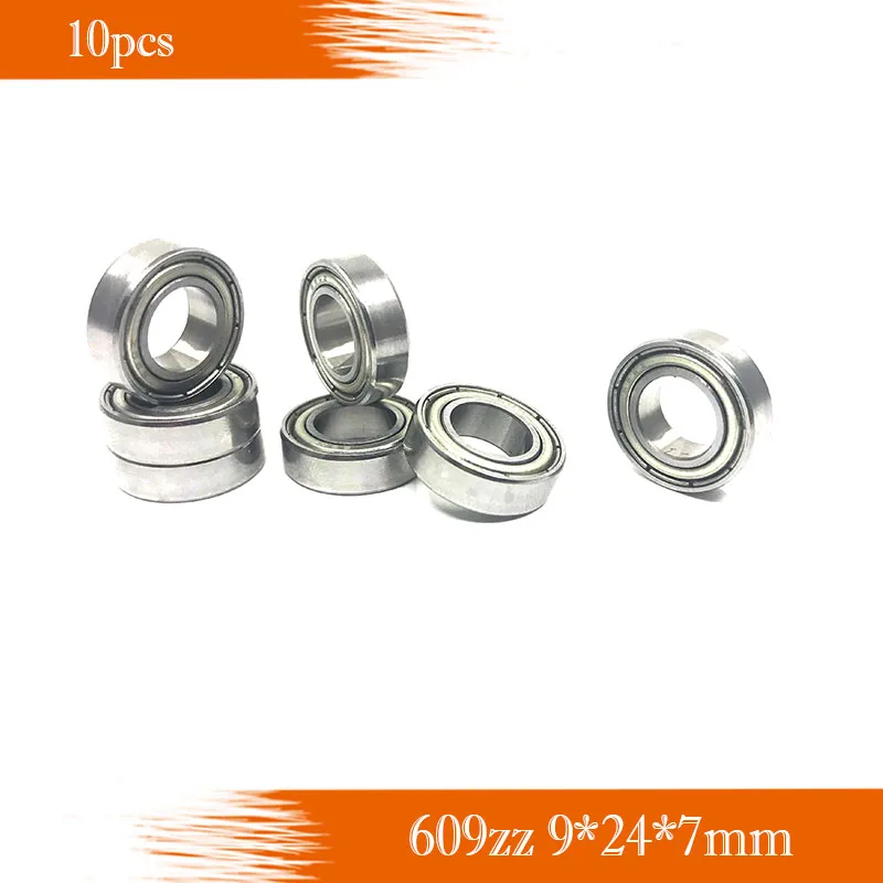 

Free shipping 10pcs Bearing 609 609Z 609ZZ 9x24x7mm Deep groove Miniature Ball Bearings MINI Ball Bearing