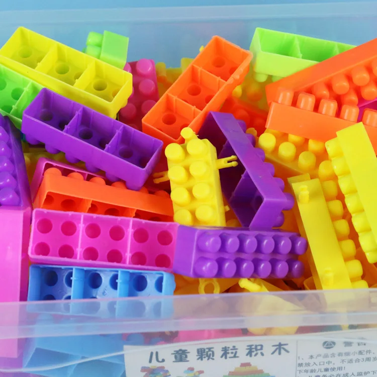 

Large Particles Plastic Building Blocks Storage Boxed Flexible Assembled Inserted Building Blocks Children Early Childhood Educa