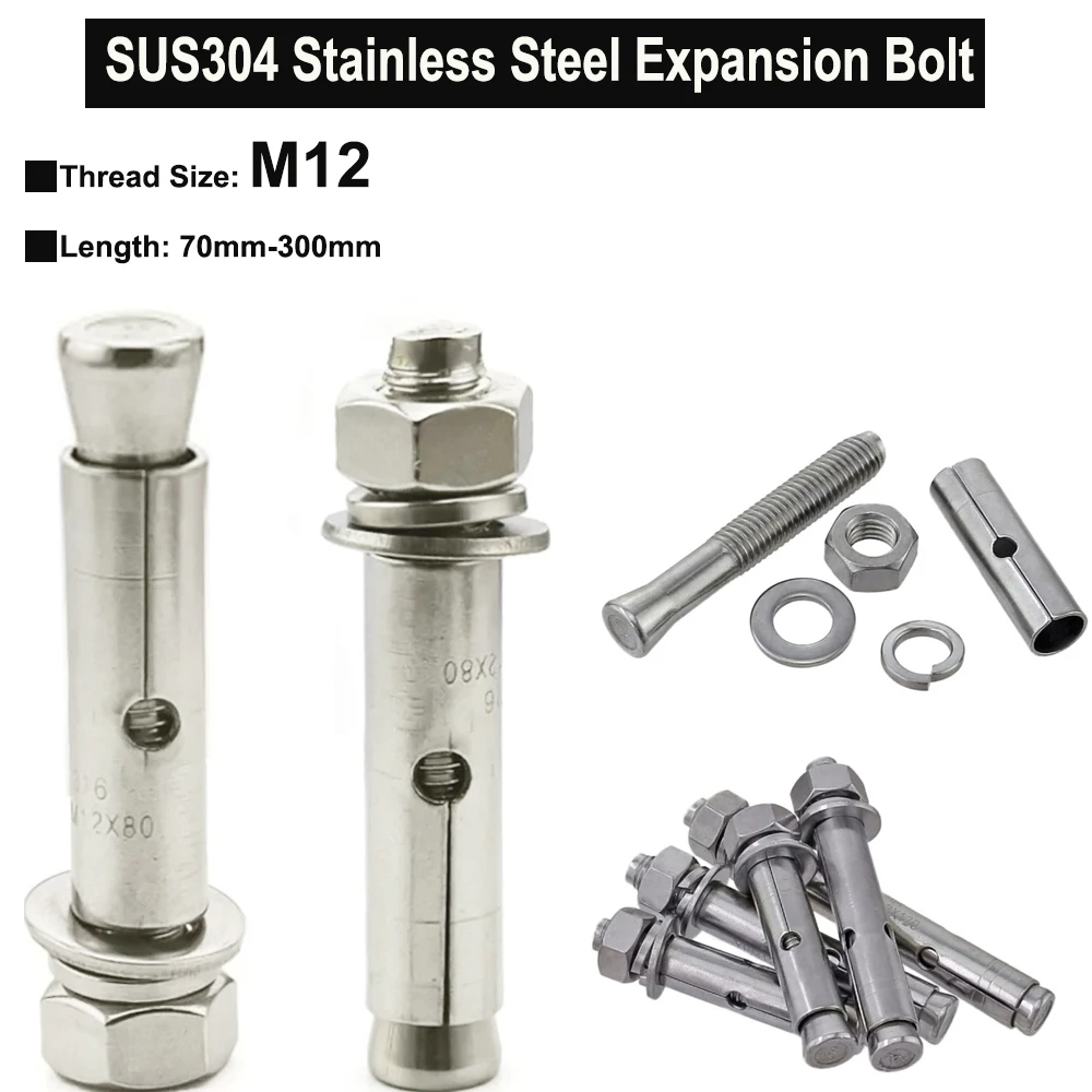 M12 Sus304 Wedge Anchor Expansion Bolt Builtin Expansion Screw