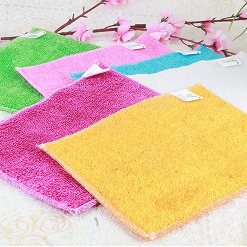 Kitchen Cleaners High-quality rags High-efficiency Bamboo Fiber Cleaning Towels Tousehold Dishwashcloths 10 Pcs/ Pack