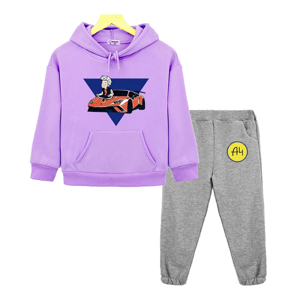 мерч а4 Hoodies Children's Clothing Top Pants Suit Autumn Boy's Girl's Sweatshirt Tops Merch A4 Casual Baby Clothes Children Set