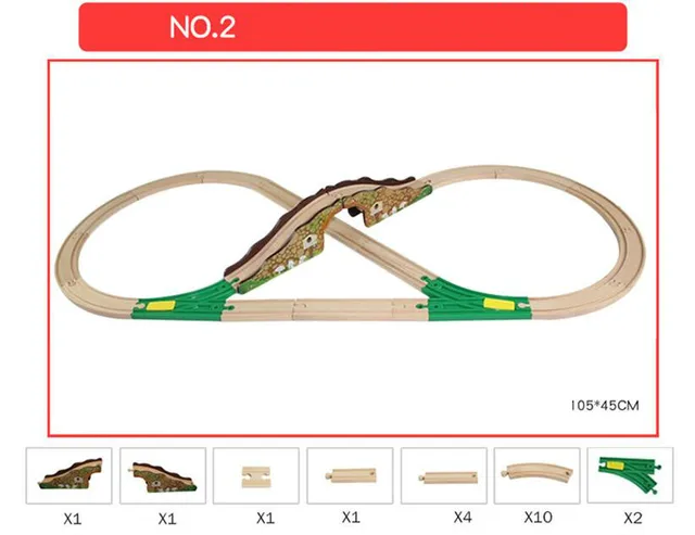 Edwone One Set Beech Wood Railway Vehicle Accessories Toys Wood Track Assembled Educational Toys Compatibel All Wood Track Biro Diecasts Toy Vehicles Aliexpress