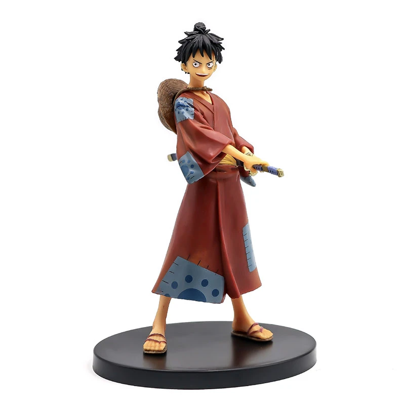 18 Cm Anime One Piece The Grandline Men Luffy Land Of Wano Country Ver Action Figure Pvc Collection Model Toys Action Figures Aliexpress